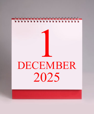 December 2025 desk calendar mockup template designの写真素材