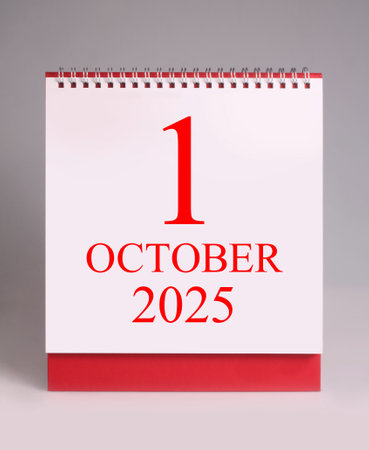 October 2025 desk calendar mockup template designの写真素材