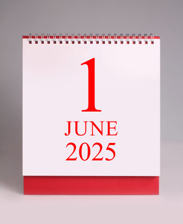 June 2025 desk calendar mockup template designの写真素材