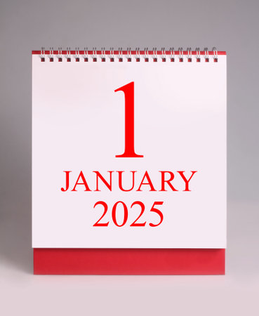 January 2025 desk calendar mockup template designの写真素材