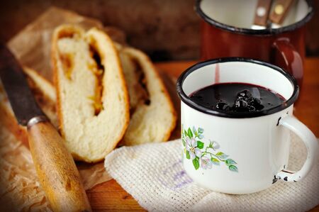 Chokeberry Jam, vintage effectの写真素材