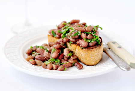 Kidney Beans on Toastの写真素材