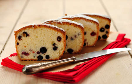 Slices of egg white cake on a red napkin.