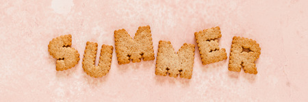 Crackers Arranged as a Word Summer, banner