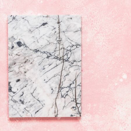 Marble Board on Pink Concreteの写真素材