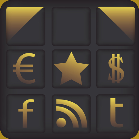 stylish iconsのイラスト素材