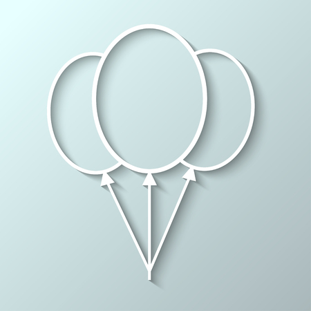 balloon 3d abstract design paper styleのイラスト素材