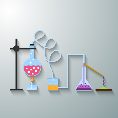 Chemistry infographics template のイラスト素材
