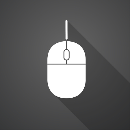 Computer mouse icon with wired connection.Flat style designのイラスト素材