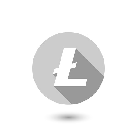 Litecoin icon.Flat style designのイラスト素材