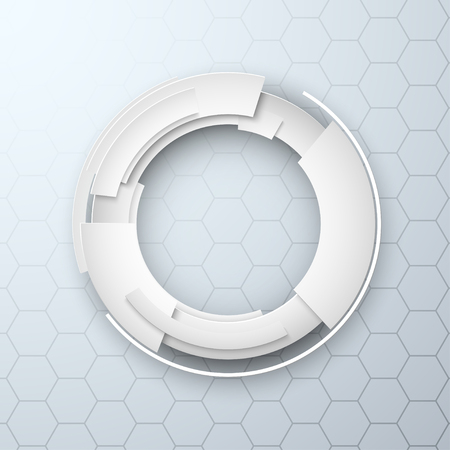 Abstract 3d design technology background paper styleのイラスト素材