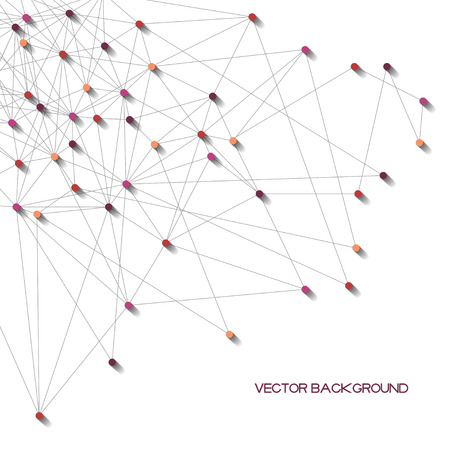 Abstract polygonal vector background, connection structure. Science background. Technology background.のイラスト素材