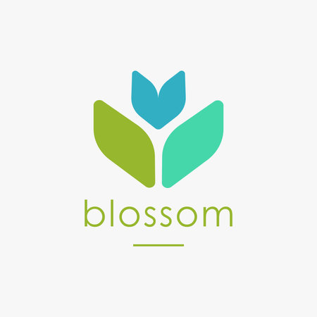 Abstract shape nature blossom flower logo icon vector template on white backgroundのイラスト素材