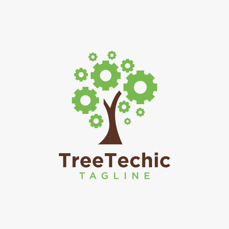 Technic gear tree logoのイラスト素材