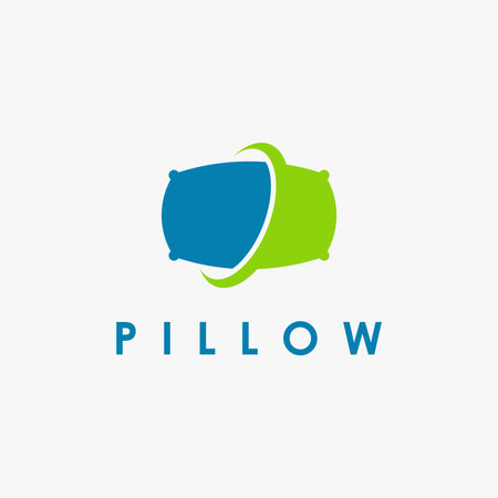 Abstract minimalist pillow logo icon vector on white backgroundのイラスト素材