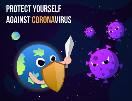 Corona Virus infographic with human sick illustrationのイラスト素材