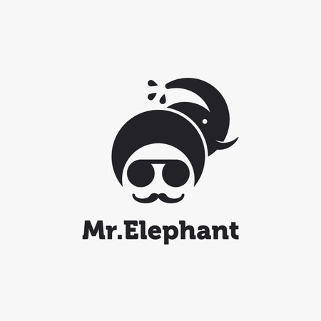 Mister Elephant logo vector templateのイラスト素材
