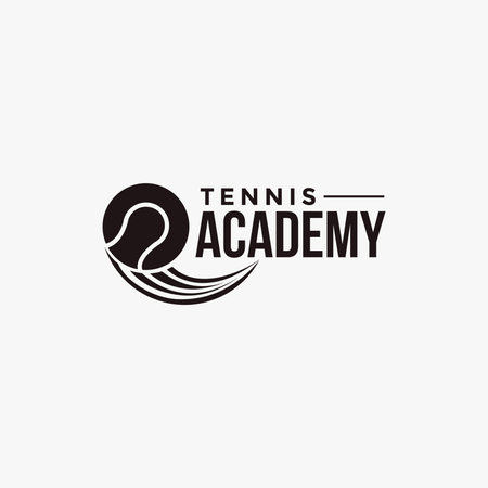 Vintage Tennis logo icon vector, tennis club, tournament, championship on white backgroundのイラスト素材