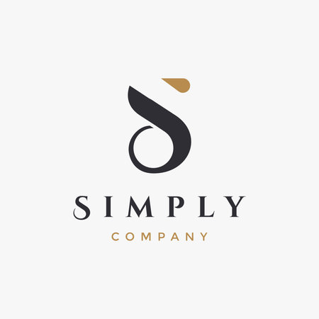 Abstract elegant letter logo S monogram logo icon on white backgroundのイラスト素材
