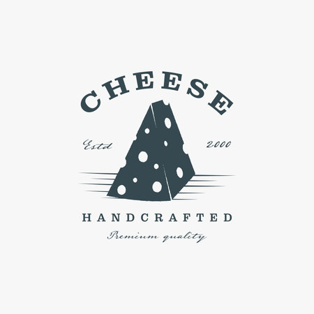 Label badge emblem dairy farm logo, dairy product logo vector illustration design on white backgroundのイラスト素材