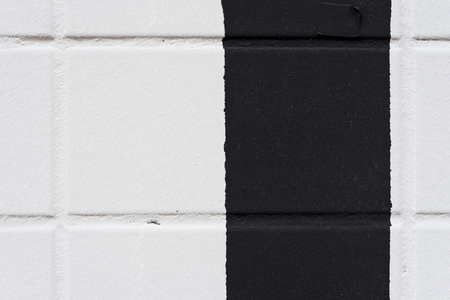 Black and white tiles. Black line detail. Tiles as background.の写真素材