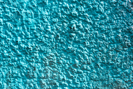 Blue painted wall, facade. Abstract background, wallpaper.の写真素材