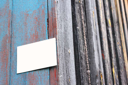white form on a wooden wallの写真素材