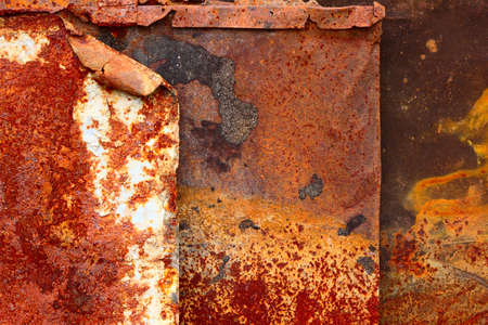 old rusty iron sheetsの写真素材