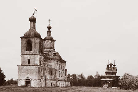 old dilapidated church of the 17th centuryの写真素材
