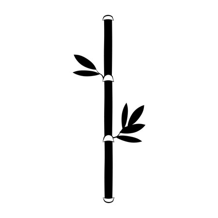 black bamboo illustration isolated on white backgroundのイラスト素材