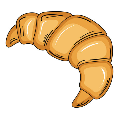 croissant on a white backgroundのイラスト素材