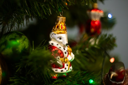 Christmas tree and Christmas decorations New Year concept. High quality photoの写真素材