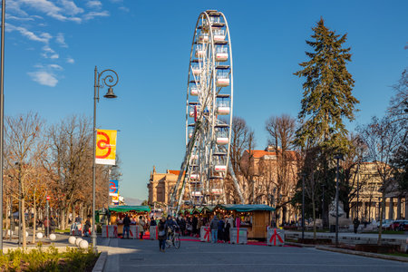 Christmas holidays in Bergamo, Italy, Lombardy 12/25/2023. High quality photoの写真素材