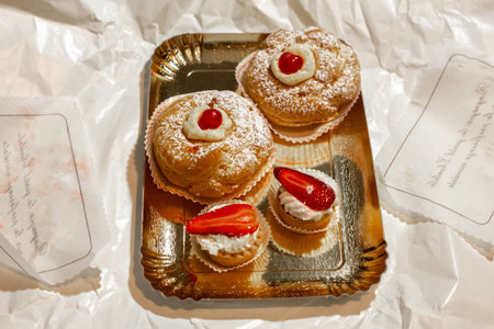 Italian dessert Zeppole di San Giuseppe