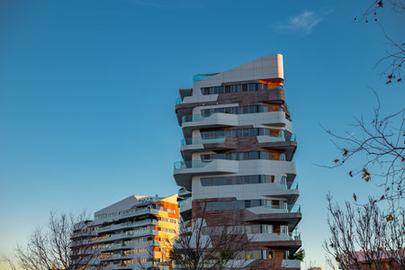 Milan, Italy Modern architecture of City lifeの写真素材