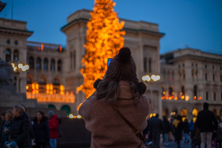 Milan during Christmas. Italy, Milan 27.12.2023のeditorial素材