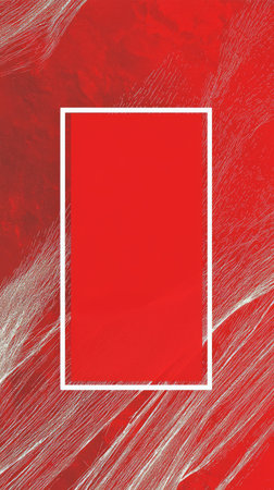 Red abstract background with white frame for your text. Vector illustration.の素材