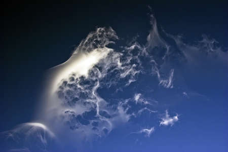 beautiful cloud forms in the area of atmospheric turbulenceの写真素材