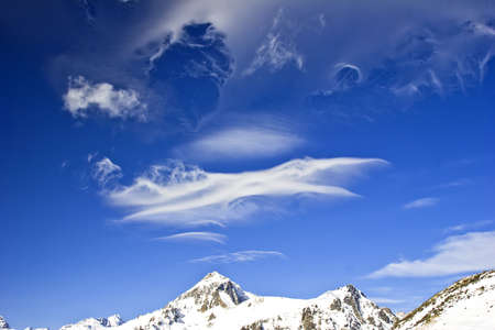 beautiful cloud forms in the area of atmospheric turbulenceの写真素材