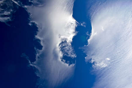 beautiful cloud forms in the area of atmospheric turbulenceの写真素材