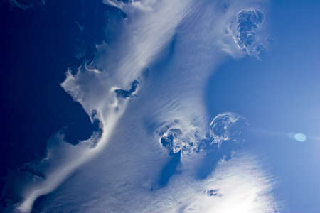 beautiful cloud forms in the area of atmospheric turbulenceの写真素材