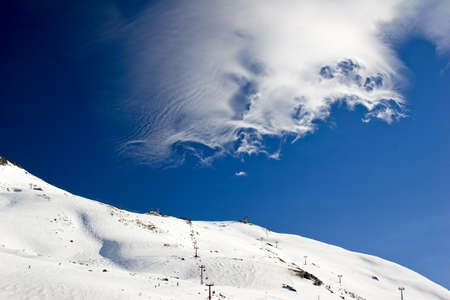 beautiful cloud forms in the area of atmospheric turbulenceの写真素材