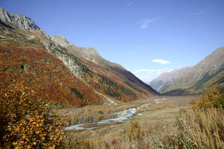 Different colors of autumn in the mountains of the Caucasusの写真素材