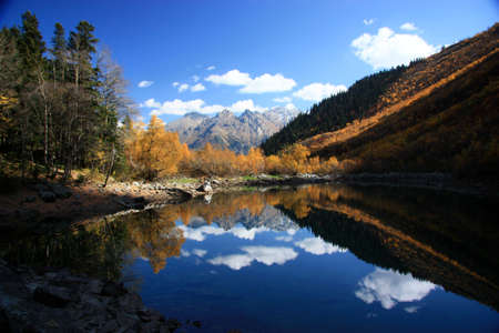 autumn in the caucasus, badukskie lake caucasus