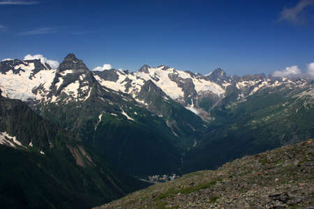 Summer mountain peaks with Bellamy. The season of summer in the mountainsの写真素材