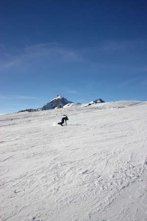 Winter mountains on a sunny day, the resorts of the Caucasus