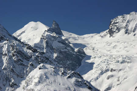 Winter mountains on a sunny day, the resorts of the Caucasusのeditorial素材