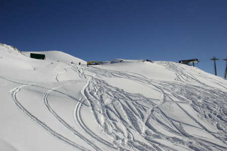 Winter mountains on a sunny day, the resorts of the Caucasusの写真素材