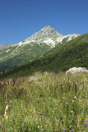 Photo of beautiful mountain scenery, the Caucasus, Russiaの写真素材