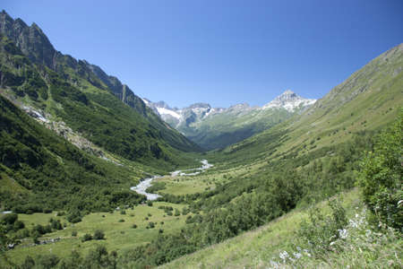 Photo of beautiful mountain scenery, the Caucasus, Russiaの写真素材